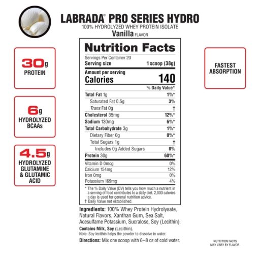 Alternative view of Labrada hydro whey 4lbs