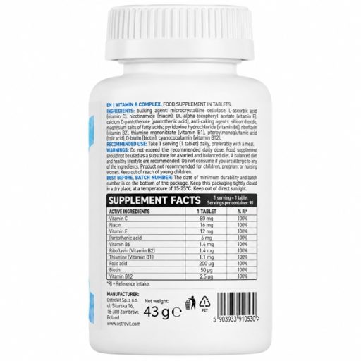 Alternative view of Ostrovit Vitamin B Complex - 90 Viên