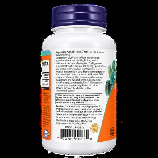 Alternative view of NOW Magnesium Glycinate 200 mg