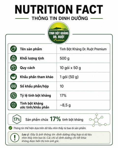 Tinh bột kháng premium hộp 14 gói - Ảnh 2