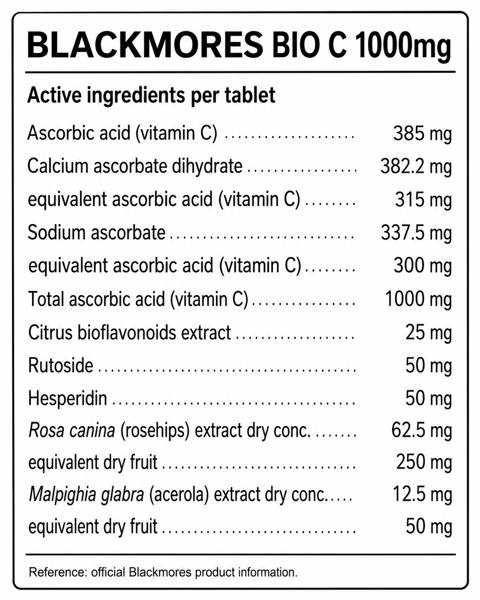 Blackmores Bio C 1000MG - Ảnh 2