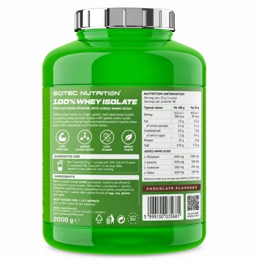 Alternative view of Scitec whey 100% Isolate 1816g